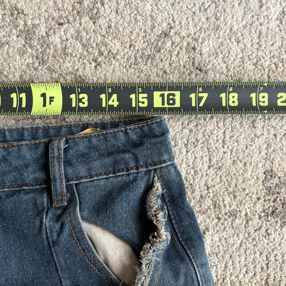 Y2K Kenvibe Starpatch Denim Distressed Baggy Streetwear Oversized Jorts - Picture 6 of 9